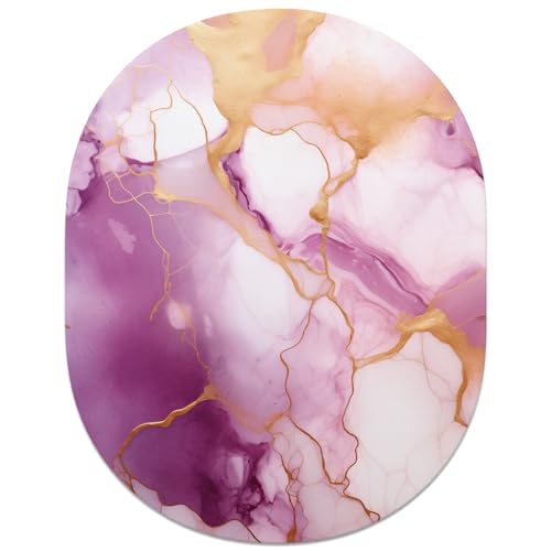 Rimilak Small Mouse Pad 6 x 8 Inch, Takes up Wrist and Mouse Space, Waterproof Compact Mini Mouse Mat for Laptop Computer Wireless Mouse Keyboard Home Office Travel,Purple God Marble