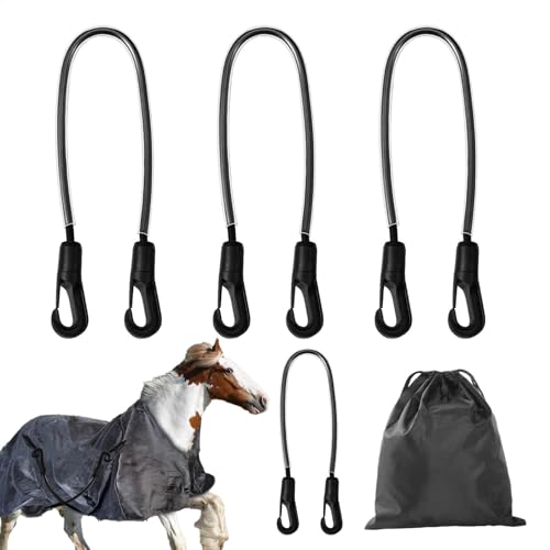 Correa de repuesto para vientre de caballo, correas elásticas de repuesto para manta de caballo, corbata elástica de fijación de hoja de animal para exteriores, hogar, granja