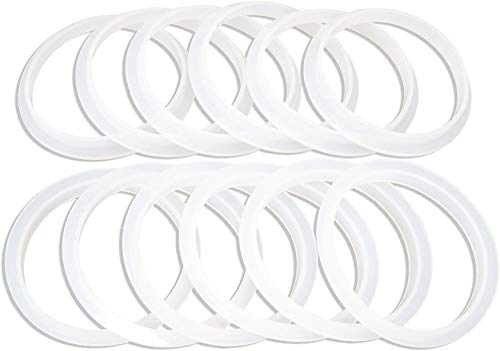 12 Stück Ersatz-Ersatz-Silikon in Lebensmittelqualität, Abdeckung und auslaufsicherer Dichtungsring für Einmachgläser, sitzt auf dem Rand des Glases, nicht innen. (normale Öffnung 70 mm) Cover