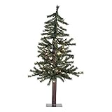 Vickerman 3' Natural Alpine Christmas Tree with 70 Clear lights