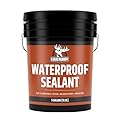 Liquid Rubber Waterproof Sealant – DIY Leak Repair Coating for Flat, Metal & Low Slope Roofs, Foundations, Gutters & More – Flexible Protective Membrane - Black - 5 Gallon