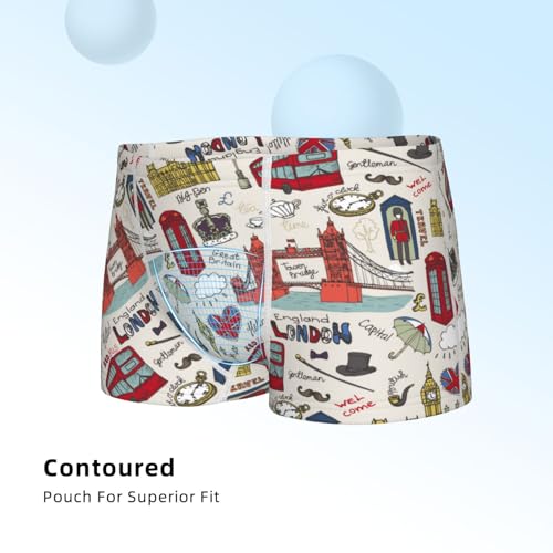 Boys' Cotton Boxer Brief Soft Underwear-London Landmark4