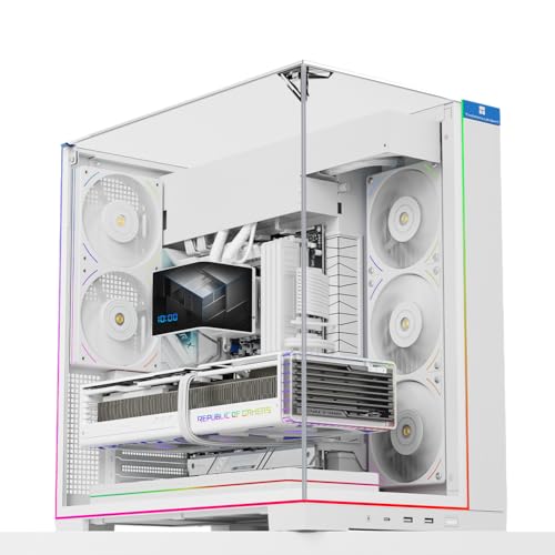 Boîtier ATX TR A70 ARGB Blanc avec vitre panoramique 3 côtés pour PC gamer