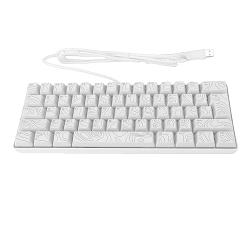 Clavier de jeu mécanique compact blanc 61 touches RVB filaire