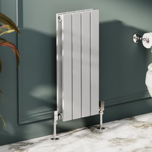 Pinta Compact Horizontal Double Panel Radiator 600 x 272mm White Flat Panel Horizontal Wall Mounted Slim Designer Radiator