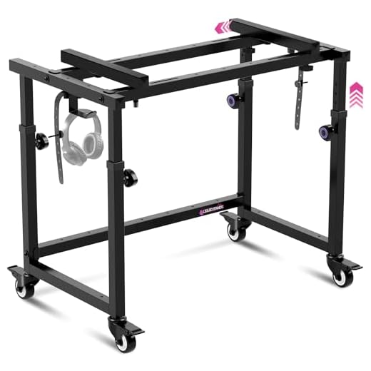 Liquid Stands Piano Keyboard Stand - Electric Piano Stand for 49 54 61 88 Key - Piano Desk Music Stand Production - Piano Table Synth Stand Rolling Home Recording Studio Workstation DJ Keyboard Table