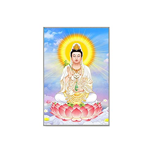 Broderie diamant Guanyin kit complet pour une deco murale de salon