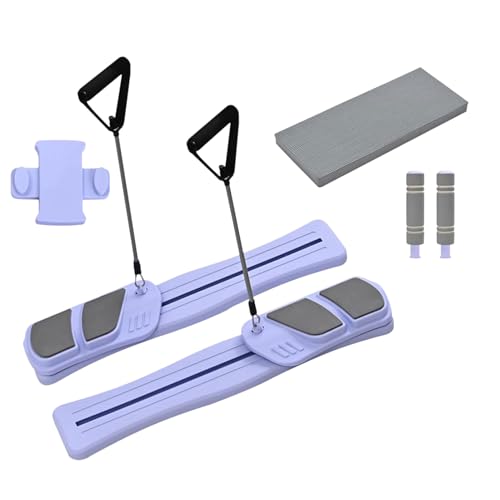 Tragbarer Pilates -Reformer - Multifunktionale Fitnessmaschine | Einstellbarer Pilates Board | Home -Fitnessgeräte für Krafttraining, Kernbildhirsch, Yoga, Flexibilität, Gewichtsverlust, Wellness