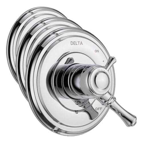 Image of Delta Faucet Cassidy 17 Series Dual-Function Shower Handle Valve Trim Kit, Chrome T17097 (Valve Not Included) (Pack of 3)