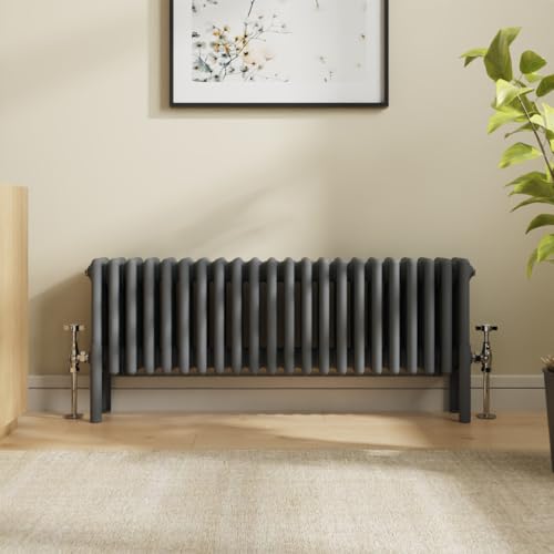 Radiateur horizontal anthracite compact pour optimiser l'espace sous fenêtre
