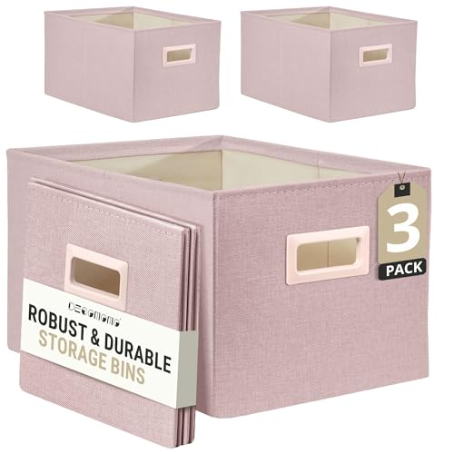 DECOMOMO Storage Bins for Shelves Robust Fabric Closet Bins for