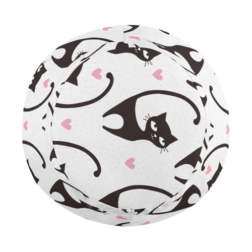 Love Black CatChildren's Bucket Hat for Boys and Girls, Breathable Summer Beach Hat54cm4