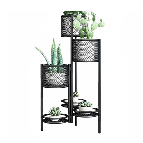 Support pliable en métal pour plantes porte-pots peu encombrant