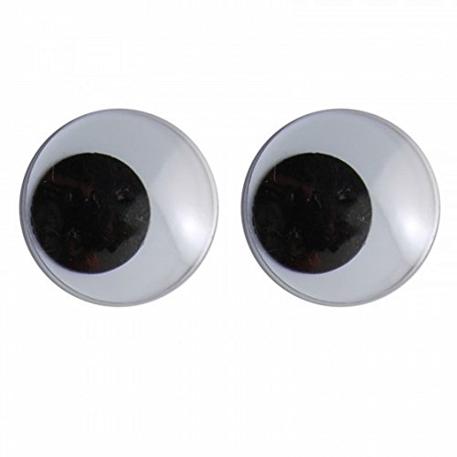 Darice 190ct Wiggly Googly Eyes – 10mm Black & White Paste-On Eyes For Crafts, Sock Puppets, DIY Projects