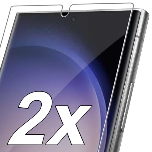 Giyer für Samsung Galaxy S23 Ultra Panzer Schutz Glas, 2 Stück für Samsung S23 Ultra Schutzfolie 9H Härte Anti- Kratzer ...