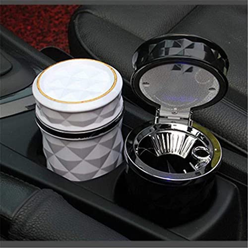 Image of Oshotto Fire Proof Car Portable Diamond Design Ashtray Compatible with Hyundai Creta 2020-2021 (Black)