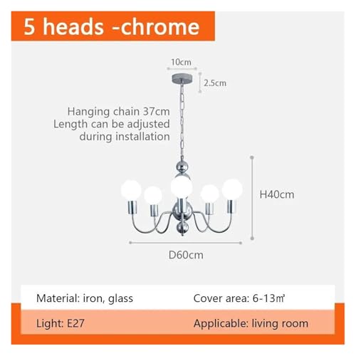 Lampes suspendues chrome haricots magiques au design moderne unique - 2