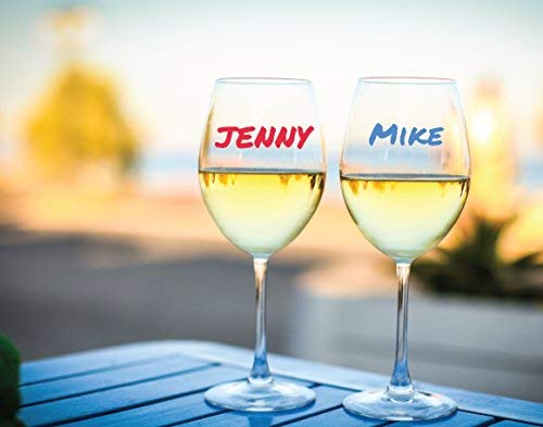 Wine Glass Markers, Pack Of 7 By Vaci + 4 Wine Glass Charms, Metallic Color Pens Drink Markers, Personalize Your Drink, Washable Wine Accessories Gift #TOP4