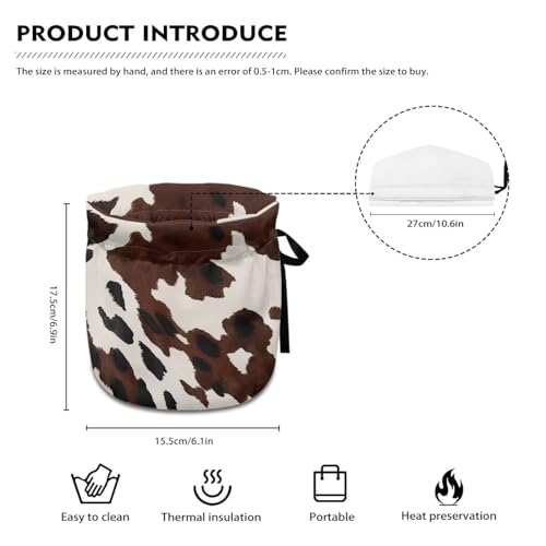 Image of Brown Cow Print Tea Pot Cozies, Scratches-Proof Washable Teapot Cosy Breakfast Warmer Insulation and Keep Warm, Home Kitchen Protective Tea Pots Cover for Housewife, Friend, Mom