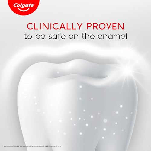 Colgate Visible White Toothpaste, Teeth Whitening Starts in 1 week, Safe on Enamel, Stain Removal Tooth Paste and Minty Flavour for Fresh Breath (100g + 20g)