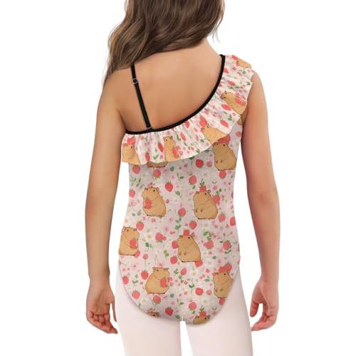 Image of Girls Swimsuit One Piece Ruffle Swimsuit Non-Slip Straps UPF 50+ for Girls Size 3-14 Years