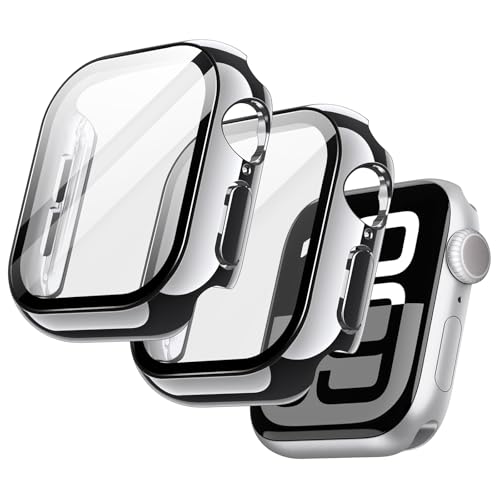 JETech Apple Watch Series 11/10 42mmp bLP[X tیtBt ^bNfUC SʕیJo[ KXtB x 2Zbg (Vo[)