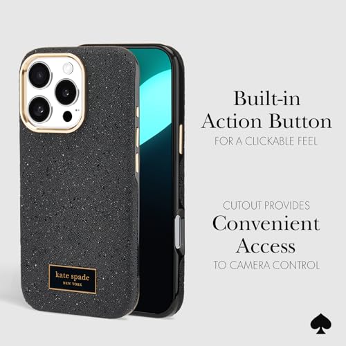 Image of kate spade new york iPhone 16 Pro Case - Crystal Pave Nightfall | Compatible with MagSafe - Lightweight Designer Case for iPhone 16 Pro w /Anti-Scratch Coating & Crystal Pave Nightfall Design