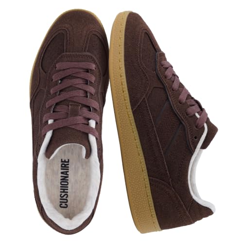 Image of CUSHIONAIRE Bettina Retro Low Top Lace Up Shoes for Women with Gum Sole