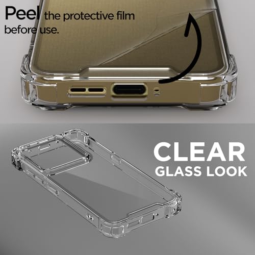 Image of Amazon Basics Back Cover for Motorola Moto Signature 5G PC + TPU Clear Transparent Raised Edges Shockproof Protective Phone Bumper Case (Transparent)