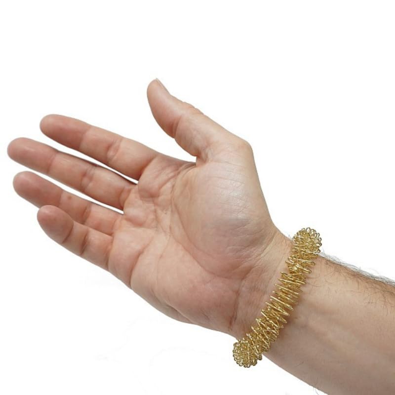 ATC Hand-Massagering für Hand und Handgelenk – Entspannungsring aus Federstahl – Silber oder Gold (1er oder 5er Set)