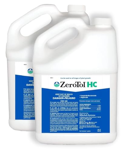 BioSafe Systems ZeroTol HC Broad Spectrum Algaecide Bactericide and Fungicide Peroxyacetic Acid Kills Mold Single 6200-1 1 Gallon Case of 2