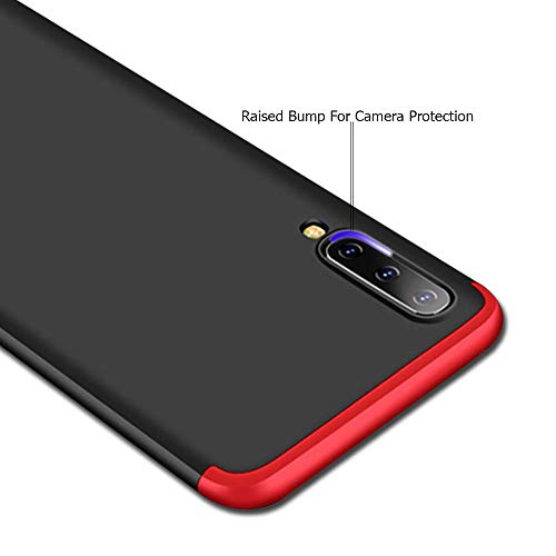 Image of SPAZY CASE Samsung Galaxy A20s Cover Case Ull Body 3 in 1 Slim Fit Complete 3D 360 Degree Protection Hybrid Hard Bumper Back Case for Samsung Galaxy A20s - (Black & Red)