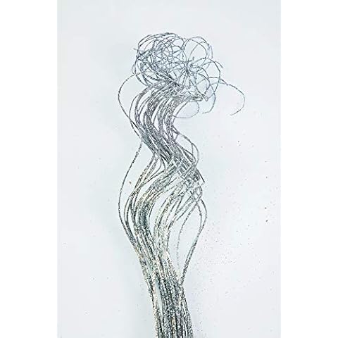 Collection By Tiffany Ting Ting Silver Sparkle Glitter Branches Vase Filler Wedding Christmas Holiday & Home Decoration 26" Long (1 Bunch) Cover