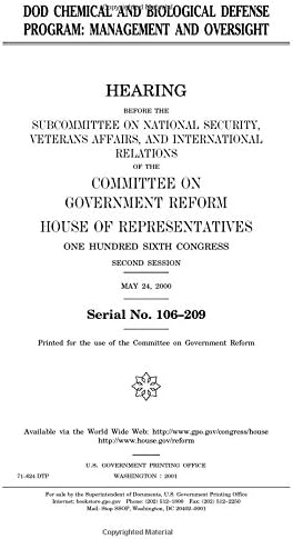 DOD chemical and biological defense program: management and oversight