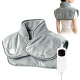 Neck and Shoulder Heat Pad Weighted Electric Heating Pad with 6 Heat Levels