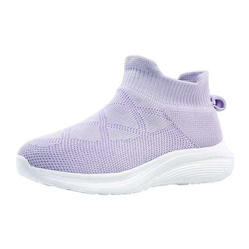 Zapatillas Deportivas Niña Verano, Zapatos Niña Verano, Deportivas Ligeras Transpirables de Malla cómodas e Informales Ideales de 4 a 12 años (Morado Talla 29.5 Little Child).