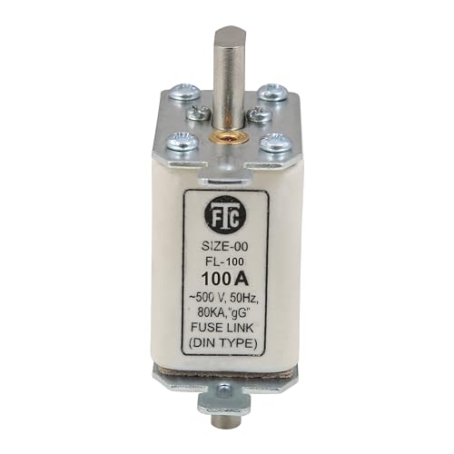 Image of FTC - HRC FUSELINK 100 AMP FL-00, SUITABLE FOR FBB100 & FBD125, 500V (DIN TYPE) PACK OF - 3 PCS