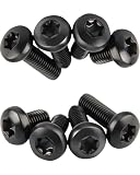LLTGMV 8 Pcs Black License Plate Screws for Tesla Model 3, Model Y, BMW - M5-0.8 X 10mm T25 Security Drive Head