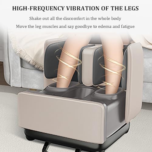 Massaggiatore per piedi Shiatsu con calore, vibrazioni e compressione, massaggiatore 2 in 1 per piedi e polpacci, per muscoli stanchi e fascite plantare, adatto per tutta la famiglia