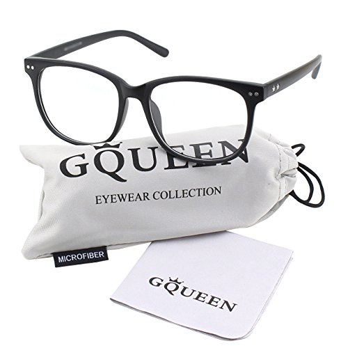Image of GQUEEN Fake Non Prescription Glasses Clear Lens for Women Men Oversized Frame UV400 Protection, 201581