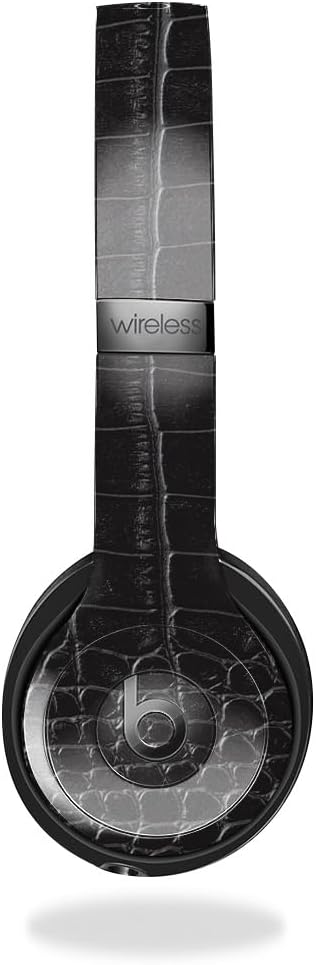 Headphone Skin Compatible with Beats Solo 4 - Black Gator Skin - Premium 3M Vinyl Protective Wrap Decal Cover - Easy to Apply | Crafted in The USA by MightySkins