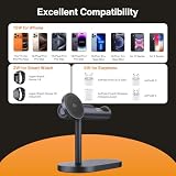 iVANKY Qi2 Certyfikowana Stacja Ładowania Bezprzewodowego 4 w 1 z Podświetleniem Nocnym dla MagSafe Magnetic Charger, Szybkie Ładowanie 3 w 1 dla iPhone, Apple Watch oraz AirPods(Ładow. 33W PD w zest)