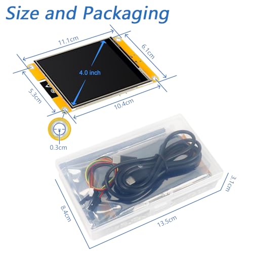 Image of Freenove Bitcoin Miner Solo Lottery Miner, ESP32 CYD 4.0 inch Touch Display 320x480 Pixel TN Screen ST7796 Driver, Dual-core 32-bit 240 MHz Microcontroller WiFi+BT Programmable, Code Tutorial
