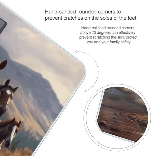 Báscula digital para baño con diseño de caballos miniatura 4