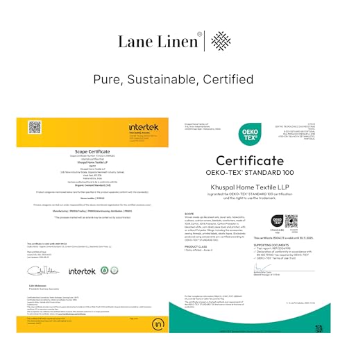 LANE LINEN 400TC Super King Size Bedsheet with 2 Pillow Cases | 100% Cotton 3 Pc Bedding Set (2.74 M x 2.74 M) | Breathable & Wrinkle-Free | Sustainable & Eco Friendly Bedding Set (Fern)