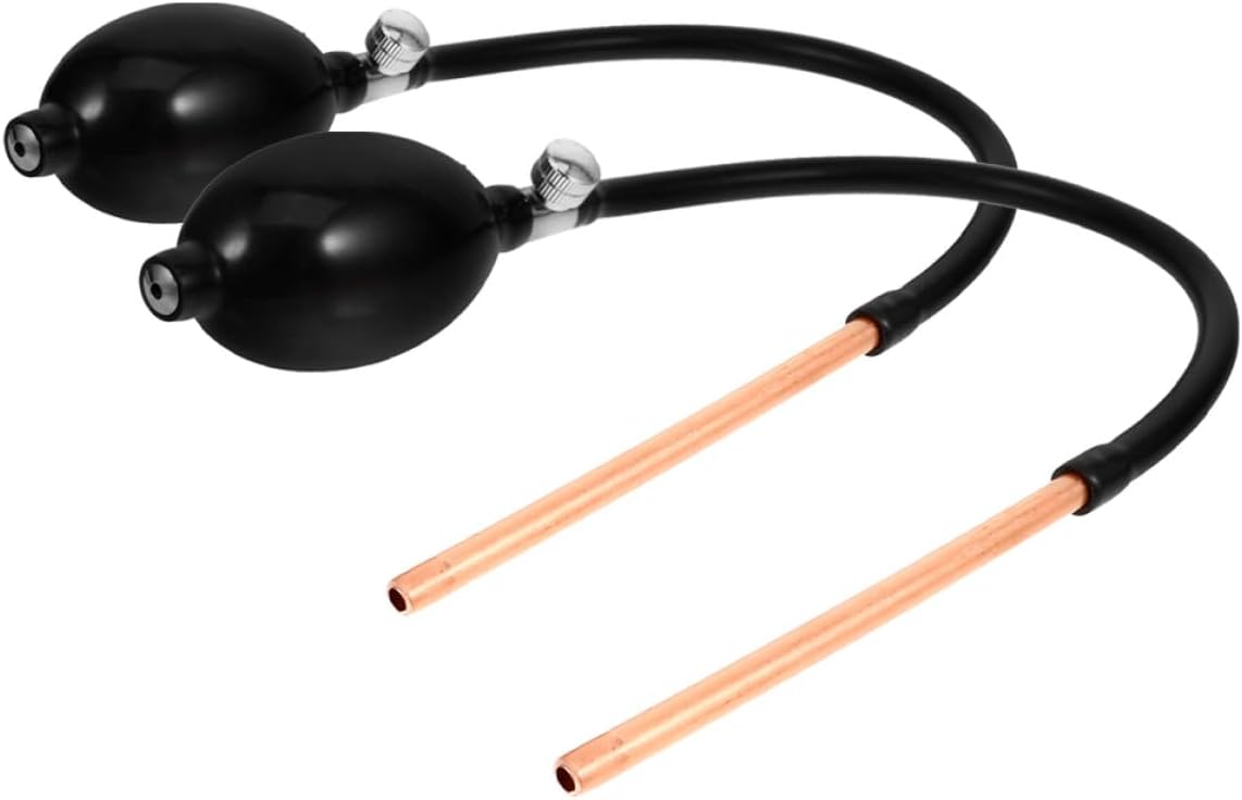 2pcs Candy Art Blower Pump Manual Sugar Blowing Tool with Extended Copper Tube Black Bulb for Sugar Candy Making and Decorative Blown Craft