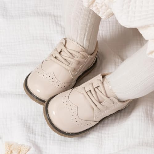 Image of KIDSUN Girl's Oxford School Uniform Dress Shoe Princess Flats Bow Slip on Loafer (Toddler /Little Kid)