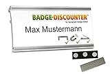 namensschilder drucken 3 ARTEN DER BEFESTIGUNG – 3-PUNKT MAGNET enthalten, Nadel/Clip Kombi montiert