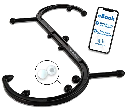 Preisvergleich Produktbild My Balance Hochwertiges Triggerpunkt Massagegerät, Robust verarbeiteter Massagestab inkl. Silikonaufsätze & E-Book, behandle Triggerpunkte effektiv