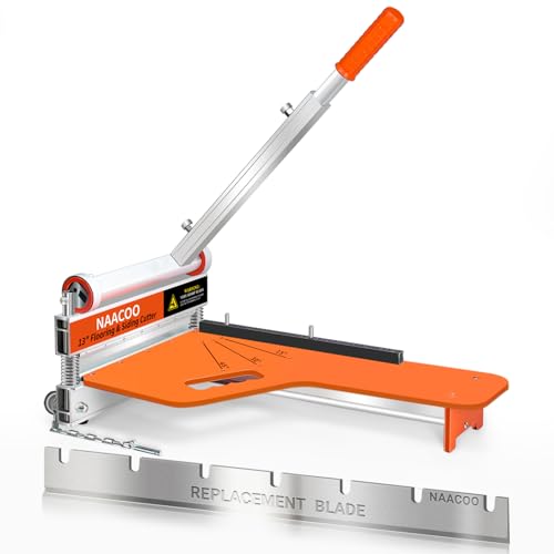 Laminate/Vinyl Floor Cutter with Extra Blade for Work Efficiently,13“ Vinyl Plank Cutter with Wheel - Just 1 Step Meet Angle&Length Cutting, Flooring Tools-Cuts LVP, Engineer Wood, VCT, SPC, WPC.